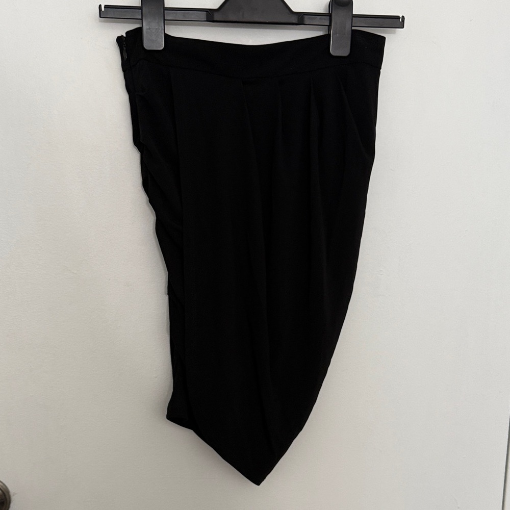 Cut25 by Yigal Azrouel Black Draped Mini Skirt - size S